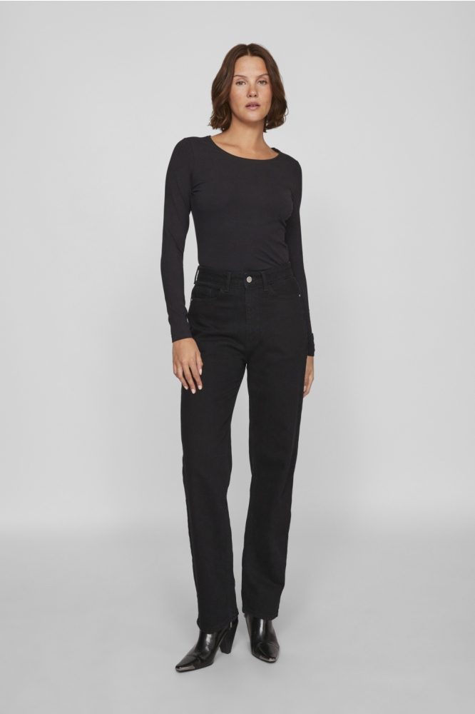 VINORA L/S O-NECK TOP - NOOS 14104154 Black Beauty
